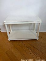 Shelving shown configured with two tiers, highlights versatility and surface pattern