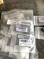 Sealed bulk bag labeled Bike Bits Presta Valve Caps Qty 50