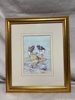 Front view showing artwork, matting and frame