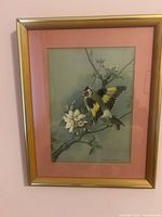 Full view of framed print on wall