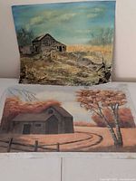 Both paintings overall view