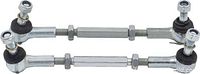 Two complete tie rod assemblies with rod ends attached, overhead view
