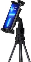 Mount shown holding smartphone on tripod
