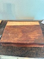 Closed wooden flatware chest