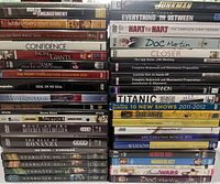 Full view of both DVD stacks showing majority of titles