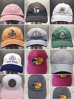 Composite image showing all 11 hats front view