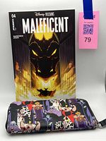 Wallet and comic side by side front view