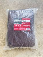 Sealed tarp in clear bag