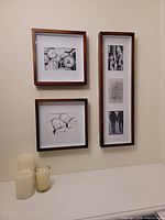 Square and panoramic frames hung on wall to illustrate size and finish