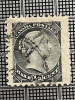 Full view of stamp showing design and perforations