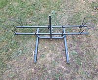top view of entire bike rack laid on grass