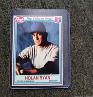 Front view of Nolan Ryan Post baseball card in sleeve