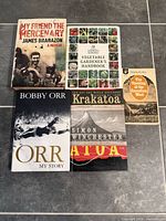 Group shot of all five book fronts