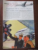 Full view of Douglas DC-8 advertisement page