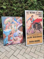 Front view of both plaque-mounted posters showing artwork and relative sizes