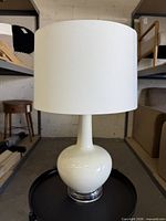 Full view of lamp with shade