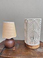 Both lamps side by side showing bases, shades, cords