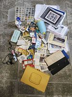 Full lot layout showing all sewing supplies and patterns