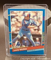 Front of 1991 Donruss Larry Walker card in sleeve