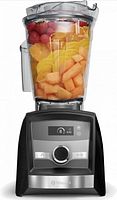 Front view of Vitamix A3300 blender filled with fruit