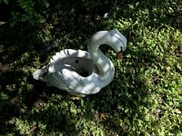 Top angle showing hollow planting area and swan form