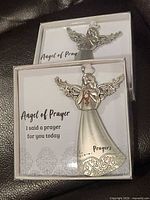 Two boxed Ganz Angel of Prayer ornaments