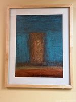 Full view of framed painting on wall