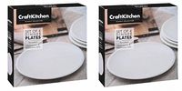 Two sealed CraftKitchen boxes each containing four porcelain dinner plates