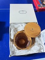 Basket, lid and glass liner inside original box