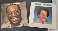 Front covers of both LP jackets: Curtis Mayfield Heartbeat and Smokey Robinson Love Breeze