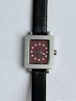Front view of Michael Graves Shenandoah watch showing dial and strap