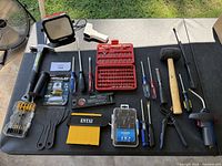 overview of all tools laid out on table