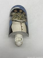 Front view of ceramic cat night light