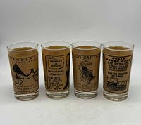 front view of all four printed tumblers