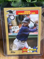 Front of Topps Ken Griffey Jr. All-Star card in sleeve
