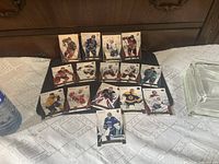 All 15 cards arranged on tray