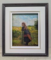 Full view of framed Karin Berner oil painting