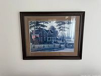 Front view of framed Bill Saunders print