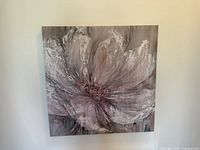 Full view of square floral canvas