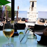 Restaurant patio view with drinks on table