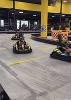 Go-karts on indoor track at Drift Zone
