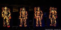 Ghostbusters themed carved pumpkin displays