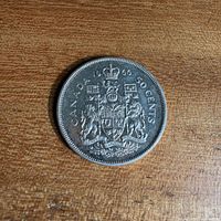 Reverse: Canadian Coat of Arms, date 1966, denomination 50 CENTS