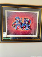 Framed signed abstract print full view