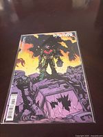 Front view of the bagged and boarded comic showing full cover art and condition