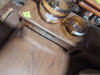 saucepan with lid on small table