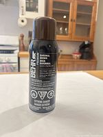 Front view of Behr Premium Baronial Brown spray paint can