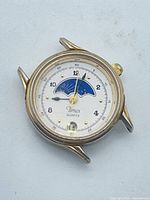 Front view of Timex watch head showing dial and case