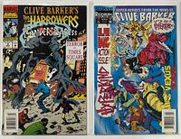 Front covers of both comic books in bags and boards