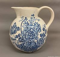 Left side view showing full floral design and handle